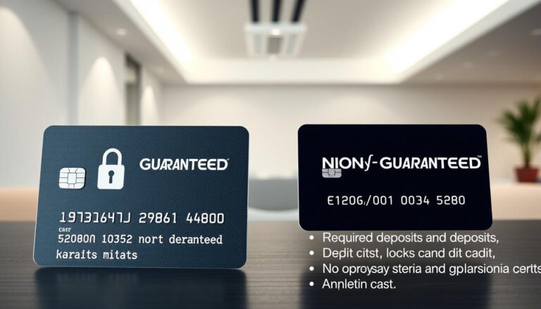 comparación de tarjetas de crédito garantizada y sin garantía