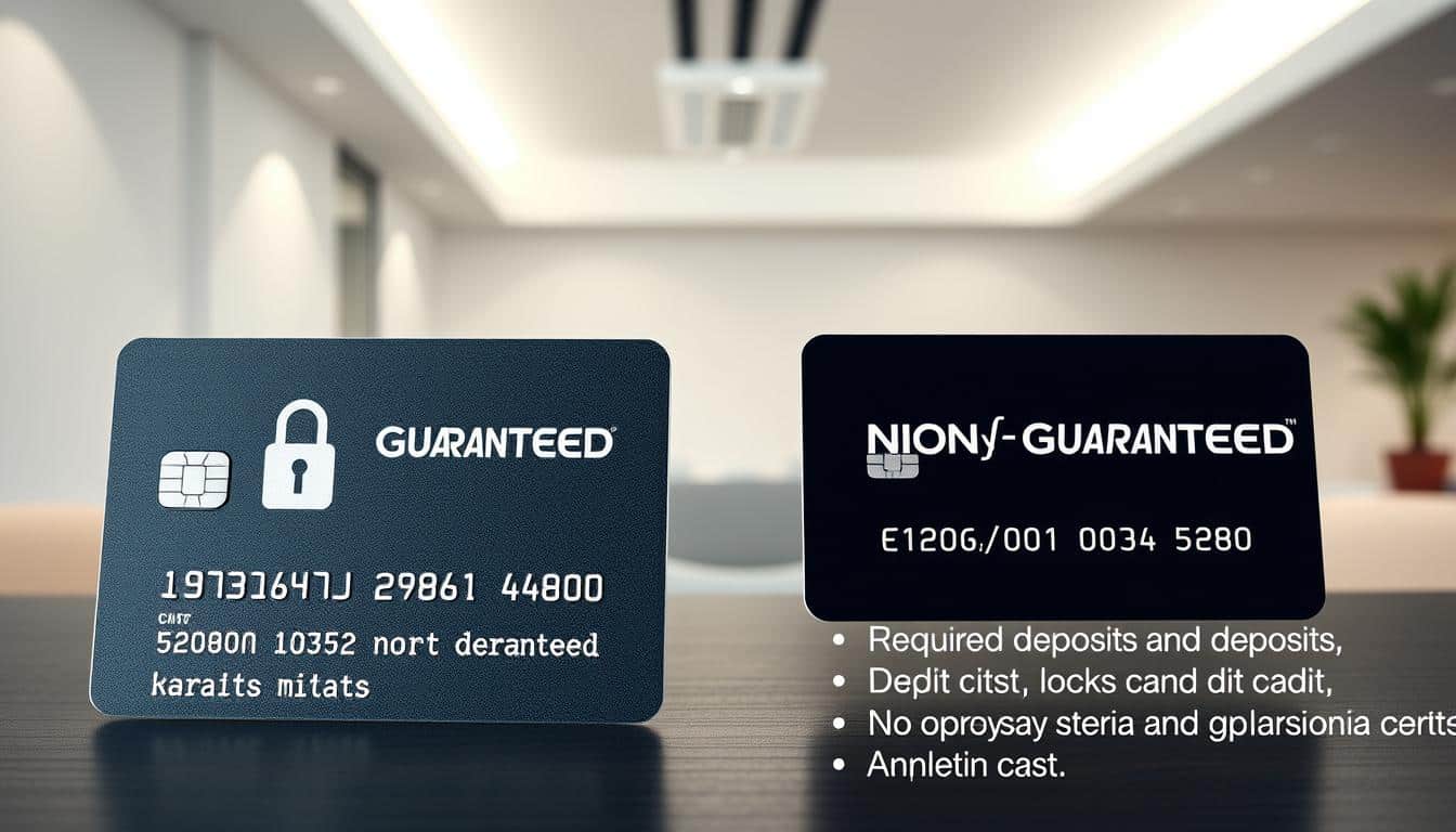 comparación de tarjetas de crédito garantizada y sin garantía